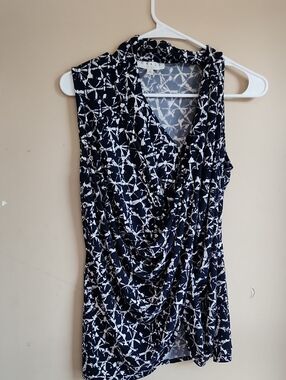 Cowl Neck Front Wrap Blouse.
